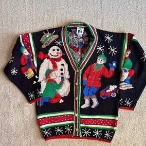 Traditional Trading Co Cardigan | Snowman Theme